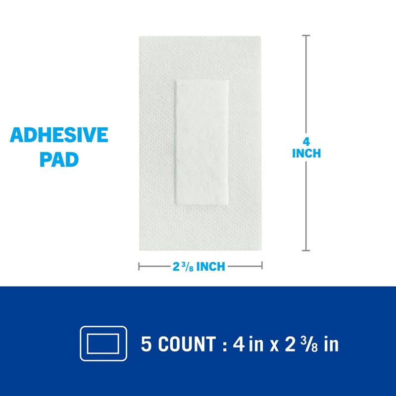 Nexcare All-In-One Adhesive Pads, 2.375 x 4 in, 5 Count