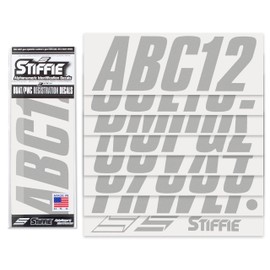 STIFFIE Shift Silver 3" Boat & PWC Registration Decals • Numbers Letters Stickers