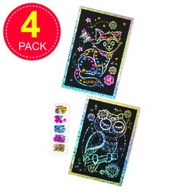 Baker Ross AC515 Diamond Painting Kit, for Children to Make Decorate and Display (Pack of 4), Assorted