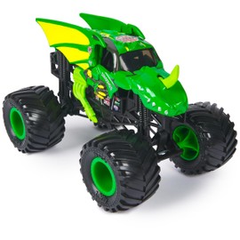 Monster Jam, Bakugan Dragonoid Monster Truck - Green, 1:24 Scale Die-Cast Vehicle-Chrome Rims and BKT Tread Tire for Playsets, Collectible for Fans & Birthday Parties, Kids Ages 3+