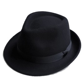 Nakota Ruben Pocketed Felt Hat, Foldable Hat, Medium Folding Hat, Wool, Black