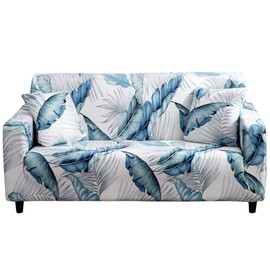 HOOBUY Printed Sofa Cover Stretch Couch Covers Sofa Slipcovers for 3 Cushion Couch with Two Free Pillow Case 01#(3 Seater/Large 2 Seater)