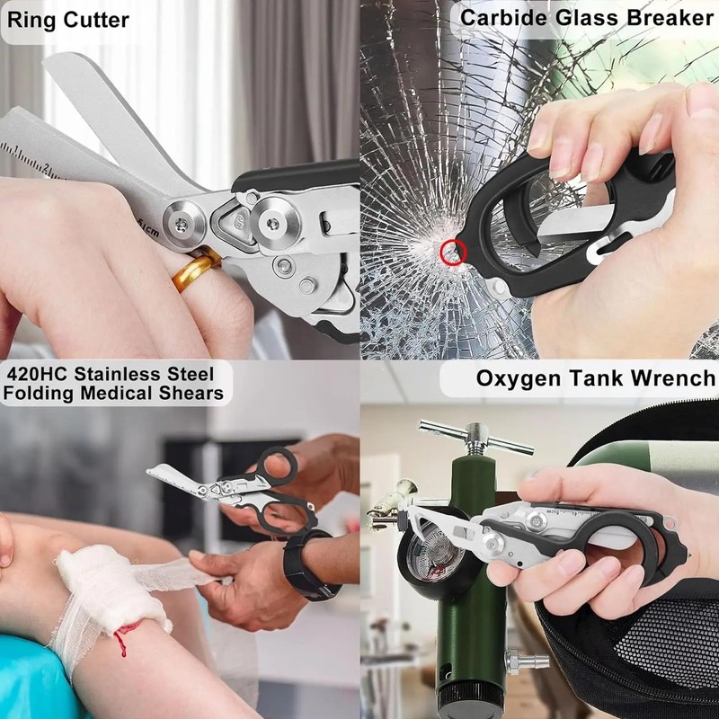 MYLEUS Heavy-Duty Emergency Response Shear with Strap Cutter & Glass