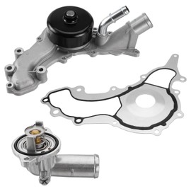 DETYI Water Pump Kit with Gasket, Engine Coolant Thermostat Housing Assembly Compatible with 200 Town & Country Dodge Avenger Challenger Durango Journey Jeep Grand Cherokee VW Ram 1500 3.6L V6 Engine