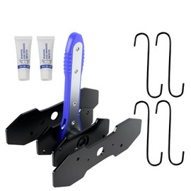 hongdounangguo Brake Caliper Compression Tool Kit with 4 Hooks & Steel Plates - 360° Swing Ratchet for Single/Twin/Quad Piston Calipers Heavy-Duty Brake Pad Spreader Car Repair Tool