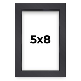 5x8 Inch Shadow Box Frame Contemporary Black Finish | 3/4" Depth of Usable Space| Interior Size 5x8 Inch or 8x5 Inch in| UV Resistant Acrylic, Acid-Free Backing, Wall Hangers | Made in USA