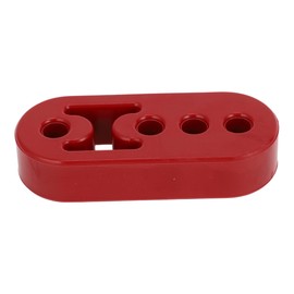 Hihaha 4 Holes Muffler Exhaust Hanger/Exhaust Pipe Mount Bracket Insulator for Car Truck/Heat-Resistant PU Rubber 12mm ID / 1 Pc Red