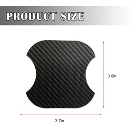 kingsea 4PCS Car Door Handle Scratch Protector, Removable Magnetic TPU 3D Carbon Fiber Texture Car Door Handle Paint Scratch Protector Sticker Universal (Style 5)