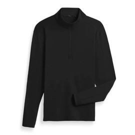 Ibex Men's Merino Woolies 2 Zip Neck, Black, Small
