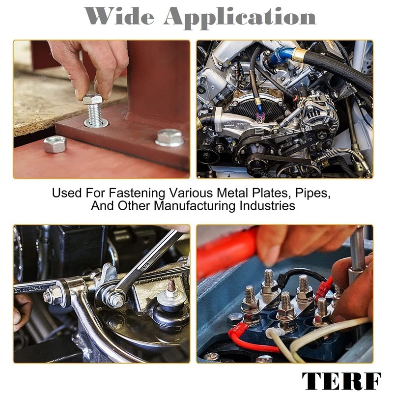 TERF® M8 X 100mm Hex Bolts Fully Threaded Set Screw