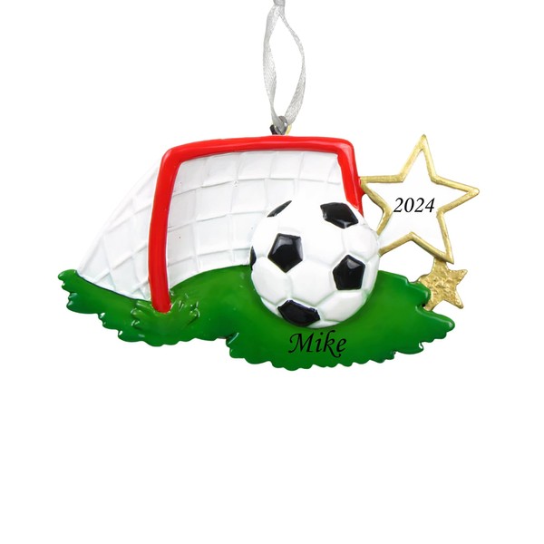 2024 Kids Personalized Christmas Tree Ornament – Soccer Ball Custom