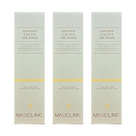 Max Clinic Golden Cactus Oil Foam 110ml 3pcs (HI) / 맥스클리닉 골든 선인장 오일 폼 110ml 3개 (HI)