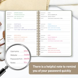 Password Keeper Book for Senior, Password Book - 5.9" X 8.6",Internet Address and Password Logbook, Password Notebook Organizer for Website Login, Gifts for Home and Office - Green