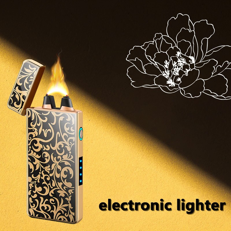Electric Lighters USB Rechargeable Windproof Flameless Lighter Arc Plasma Lighter