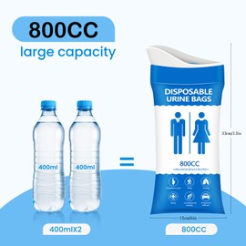 COZYPEPE Disposable Urine Bag for Emergency Use, 24 PCS 800ML Unisex Urinal Bag,Travel Urine Bag, Portable Toilet Bag, Vomit Bag for Camping, Traffic Jams, Pregnant, Patients, Hiking and Kids.