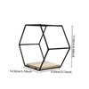 Parliky Sleek Hexagon Wire Shelving Iron Wall Shelf for Plant