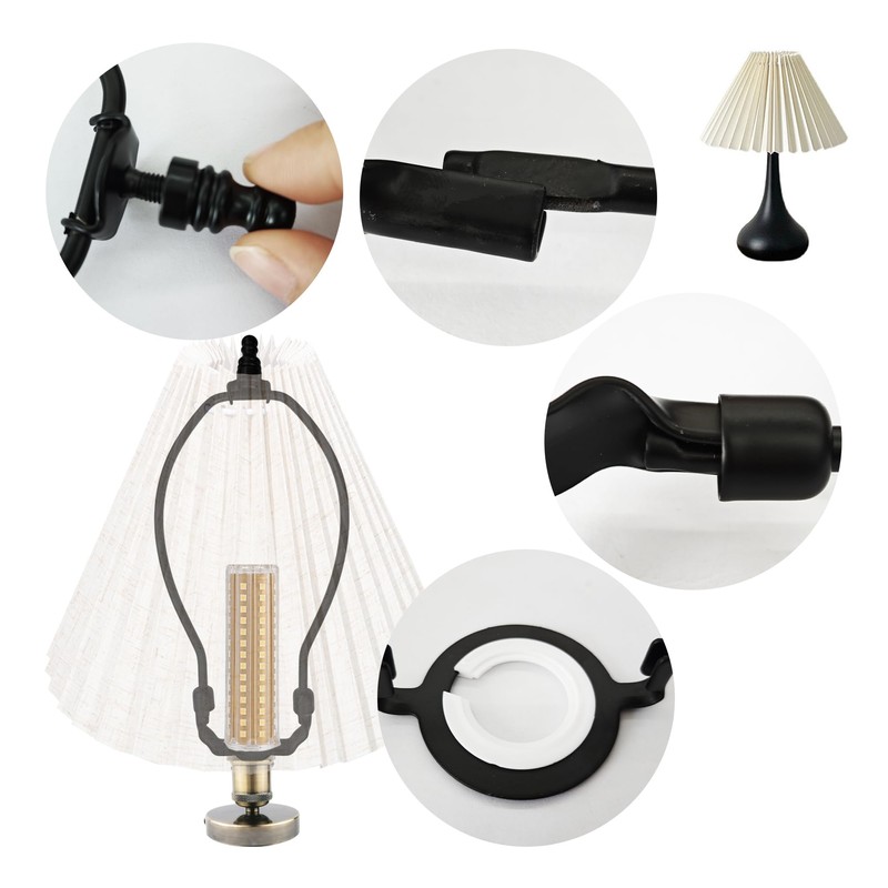 bociloy 2 Sets 8 Inch Lamp Shade Harp Holder Kit,
