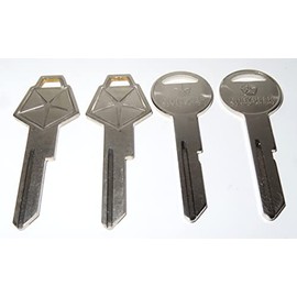 Strattecc 4 Keys Compatible with Dodge Challenger Key Blanks 1970 1971 1972 1973 1974 OEM Classic 4 Keys