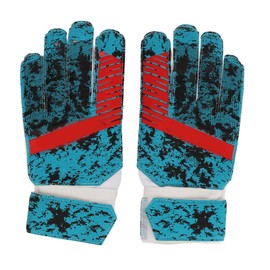 1 Pair Soccer Goalie Goalkeeper Gloves Football Gloves with Strong Grips Finger Protection Prevent Injuries Green Black 17cm‑18cm