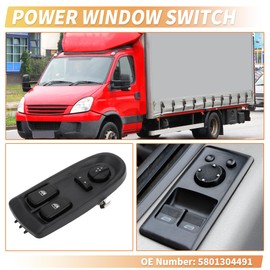 A ABSOPRO Front Left Driver Side Power Window Switch for Iveco Daily 2006-2011 No. 5801304491 Window Control Switch