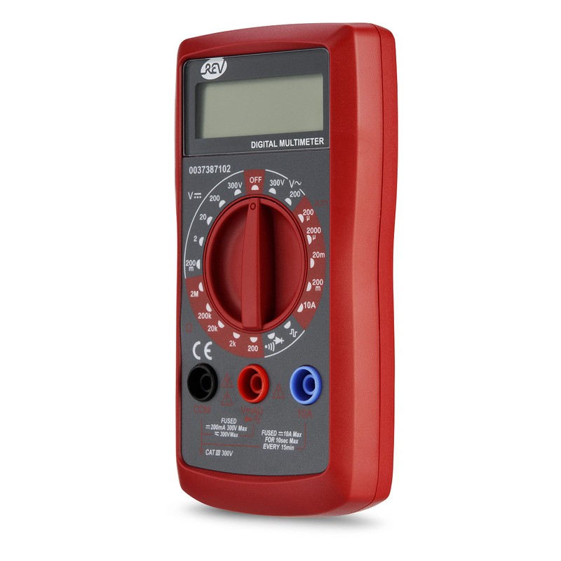 REV Ritter Digital Multimeter, Black/Red, 0037387102