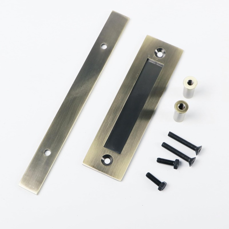 KINMADE 12 inch Antique Bronze Brass Pull and Flush Handle