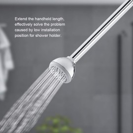 Shower Head Extension Arm 8 Inch Shower Head Extension Tube Stainless Steel with Round Coating Shower Extension Tube for Bathroom Accessories