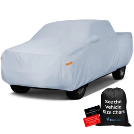 EzyShade 10-Layer Truck Cover Waterproof All Weather. See Vehicle Size-Chart for Accurate Fit. Full Outdoor Pickup Truck Covers for Ford F150 Colorado RAM. Sun Wind Rain. Size T3 (See SizeChart)