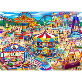 Amusement Park Jigsaw Puzzles for Adults 1000 Piece Theme Park Jigsaws 1000 Pieces for Adults Gifts