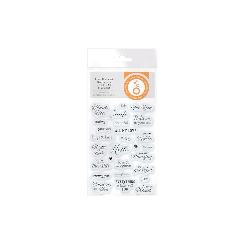 Tonic Studios Stamp Set-from The Heart Sentiments