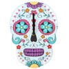 Something Different Candy Skull Clock, Pink