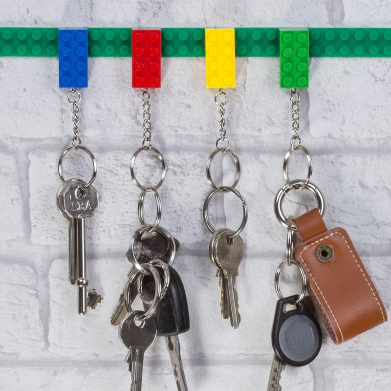 VODAFQS 6 pieces building blocks key ring, plastic pendant key