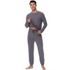 WiWi Men's Viscose from Bamboo Pajama Sets Long Sleeve Top