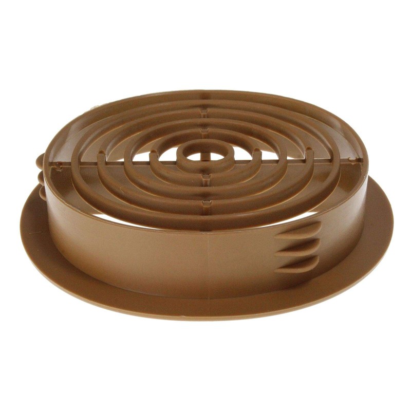 5 x Caramel Plastic Soffit Vents 70mm Circular Push Fit