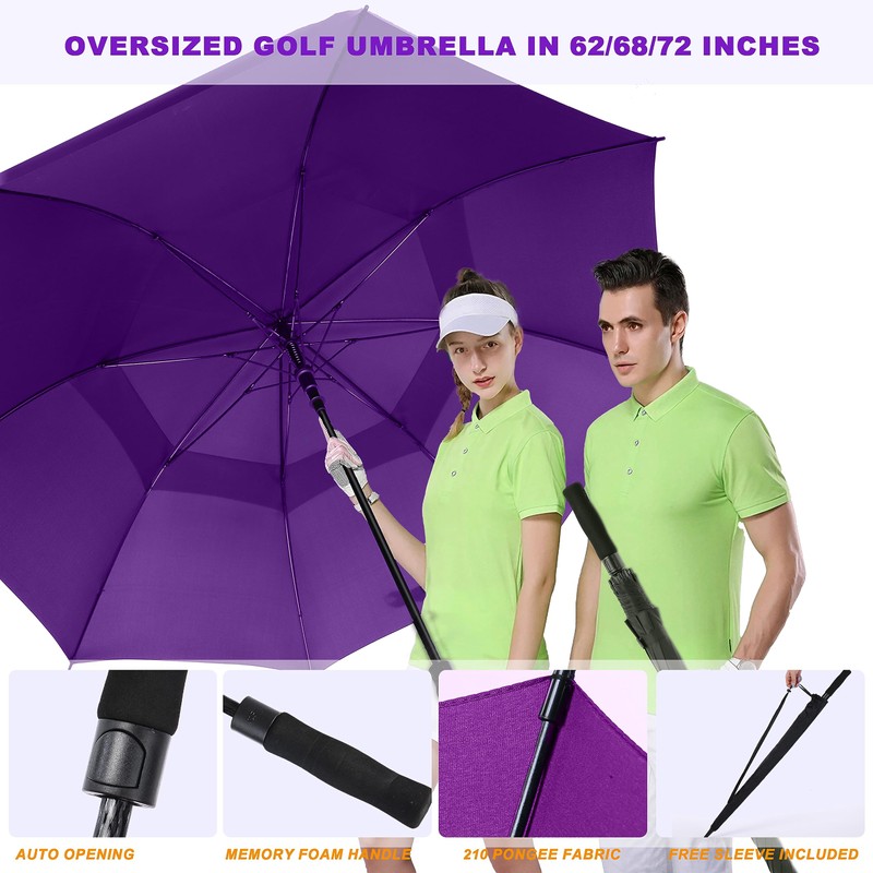 Baraida Golf Umbrella Large 62/68/72 Inch, Extra Large Oversize Double