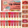 AZEN 24 Pack Lip Gloss Set, Color Lip Oil for