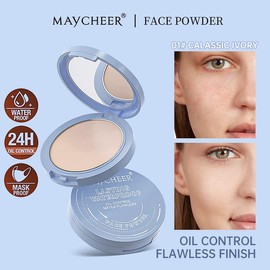 MAYCHEER Setting Powder,Matte Texture,Oil Control, Setting,Conceals Flaws,Brightens Skin Tone,Waterproof & Sweatproof,Clear Flawless Cosmetic Radiant - Color: 【06#】Cappuccino