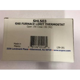 SUPCO GAS FURNACE LIMIT THERMOSTAT 190/150 (O/C) SHL503