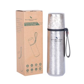Boundless Voyage Titanium Vacuum Insulated Water Bottle Double Wall Vacuum Cup Outdoor Vacuum Flask, Keeps Hot or Cold (17.2fl oz/510ml) Ti3011D