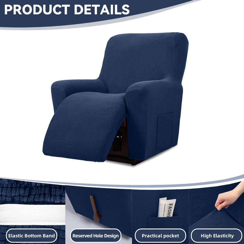 Cupuamon Recliner Chair Covers,Lazy Boy Recliner Covers Stretch Reclining Covers