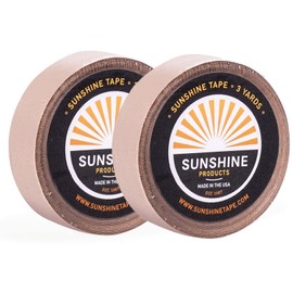Sunshine Tape Sunshine (2 Pack) Double Sided Wig Adhesive Tape Roll 1/2" x 3 Yards - Made in USA