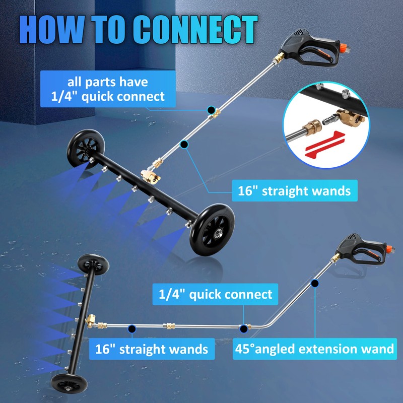 Tool Daily Dual-Function Undercarriage Cleaner, 24 Inch, Water Broom for