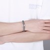 Klapgo Gothic Silver Snake Head Bracelet for Men