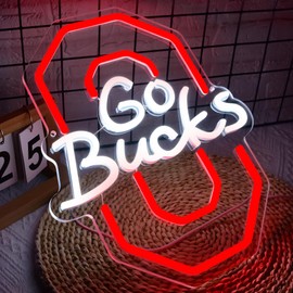 University Neon Sign for Wall Decor University Football Team Sign Neon light for Man Cave Birthday Gifts for Fans Dimmable Led Sign for Party Club Bar Dorm Decor Size 11.65 * 13.77(P001)