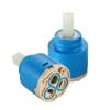 ZYTTOO 35mm Ceramic Faucet Cartridge Replacement, Compatible with Kraus, Moen,