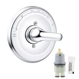 Replacement for Delta Classic 13/14 Series Single-Function Handle Trim Kit, Fit for Delta Shower Rough-in Valve R10000 Series, H79 Shower Handle, Chrome (RP46074 Cartridge Included)