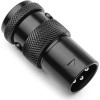 Squareplug SPX-MBK, Low Profile Heavy Duty Male 3 Pin XLR