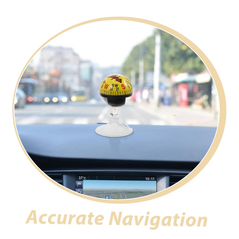 iplusmile Car Guide Ball Compass Truck Balls Yellow Abs