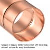 sourcing map Copper Pipe Coupling 35mm Straight Connecting Adapter with