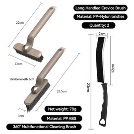 Counius Grout Brush, Pack of 3 Gap Cleaning Brush, Cleaning Brush, Bathroom, Multifunctional Joint Cleaning Brush, Multi-Purpose Cleaning Brush for Tiles, Bathrooms, Kitchen, Car Mortar